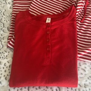 Red and White Women’s Pajama Set